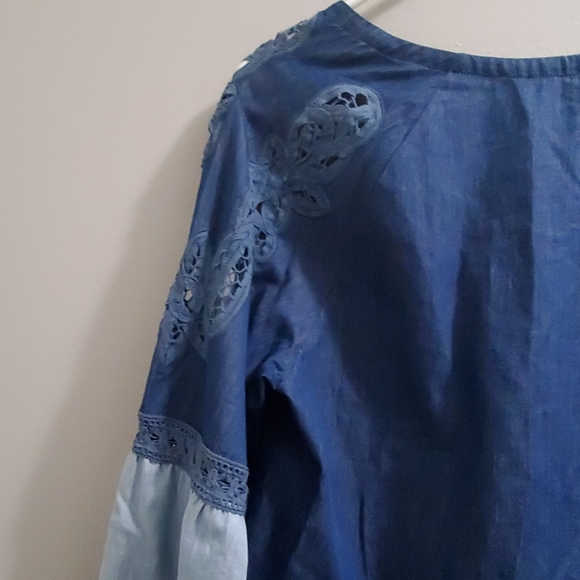 Club Monaco Crop Chambray Top - Picture 7 of 7